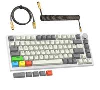 LexonElec x ATTACK SHARK K85 Tastiera Meccanica Rapid Trigger, Switch Magnetic, Cloud Driver, Backlit RGB LIGHTSYNC, 75% Gioco Tastiera QWERTY TKL Gasket con Manopola & Cavo USB C Spiraleper -Grigio