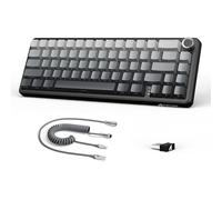 LexonElec x Attack Shark X66 60% Tastiera Meccanica Senza Fili con Volume, Hot-swap Linear Switch, 2.4G/USB-C/BT5.0, QWERTY PBT Keycaps, Mini Tastiera da Gioco RGB a 66 Tasti Per Win/Mac- Grigio