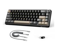 LexonElec x Attack Shark X66 60% Tastiera Meccanica Senza Fili con Volume, Hot-swap Linear Switch, 2.4G/USB-C/BT5.0, QWERTY PBT Keycaps, Mini Tastiera da Gioco RGB a 66 Tasti Per Win/Mac-Nero