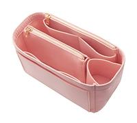 LEXSION Organizer in feltro, adatto a borse Speedy e Neverfull, con cerniera, Rosa (B-pink), Large
