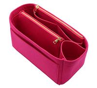 LEXSION Organizer in feltro, adatto a borse Speedy e Neverfull, con cerniera, Rosso (B-rosy), Large