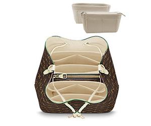 LEXSION Organizzatore, organizer per borse, inserto organizer per borsa con 2 confezioni in un set adatto LV NeoNoe Noé Series perfettamente beige Taglia: M