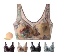 LexTex Elle Bloom Bras for Women,Ice Silk Lace Cooling Comfort Bra,Anti Sagging Bras for Older Women(1pc Skin,2L(80-95))