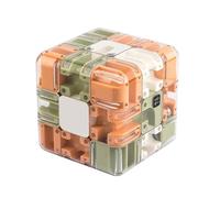 LexTex Grande Labirinto 3D, Puzzle a Cubo, Giocattolo Rompicapo Coinvolgente, Cubo Labirinto con Palla Sfida, Cubi Giocattolo per L'allenamento del Cervello con Consapevolezza Spaziale(Morandi)