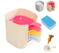 LexTex Set Di Piatti E Porta Salse for La Cucina, 6 Mini Ciotole for Salse Con Manico, Piatti in Plastica for Ketchup, Salsa Di Soia, Barbecue E Cene Di Festa(Multicolor)