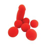 LexTex Spugna for Scherzi a Forma di Banana, Piccola Spugna for Fratello con 4 Palline di Spugna Rosse, Trucchi di Magia for Adulti, Divertenti Accessori for La Magia da Palcoscenico