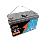 Lexton LiFePO4 Batteria 12,8 V 100 Ah con BMS e Bluetooth | Lightweight Lithium Iron Phosphate Battery with LCD Display | For Camper Boat Off-Grid Energy Storage and Emergency Power Systems
