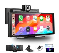 LEXXSON Autoradio portatile da 10,26 pollici con display wireless CarPlay Android Auto Display, 4K Dashcam e telecamera posteriore 1080P 3 in 1 con touch screen IPS, Car Play Bluetooth/FM/AUX/TF