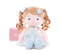 LeyaDoll Bambola morbida(16''), la mia prima bambola di pezza per il regalo di compleanno di una bambina di 1 anno, regalo di battesimo e Natale per bambina e neonati-Melia-Girl-Blue