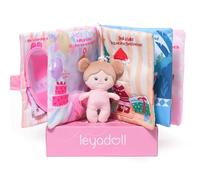 LeyaDoll Libro interattivo sensoriale di Stoffa Morbida Vestitemi Bene