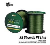 LEYDUN 500m Nuova Lenza da Pesca Micro 8 Fili Intrecciati in PE Giapponese Liscia Multifilamento per Pesca in Mare Carpa Mosca Filo Attrezzo