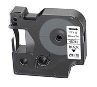 LEYF 1 nastro per etichette, compatibile con Dymo D1 45013 S0720530, 12 mm x 7 mm, per Dymo LabelManager 160 280 210D 360D 420P 500TS Labelpoint 250 150 450 Duo, impermeabile, nero su bianco