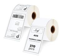 Leyf 100 mm x 150 mm - Etichette termiche - Autoadesive - Nucleo da 1 pollice - Confezione da 2 rotoli di etichetta x 370 pezzi per rotolo = 740 etichette - Compatibile con stampante per etichette,