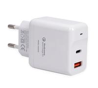 LEYF 2-Porte Caricatore USB e USB C 20W, QC Quick Charge 3.0, Adattatore Alimentazione,Caricabatterie, caricatore da viaggio,Compatibile con tutti i dispositivi iPhone e Android, T-32AC