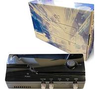 LEYF Amplificatore 2 uscite TV/Guadagno regolabile 25dB/Amplificatore Antenna TV/Ampli per TNT HD Segnale UHF 10-25dB/VHF 0-15dB
