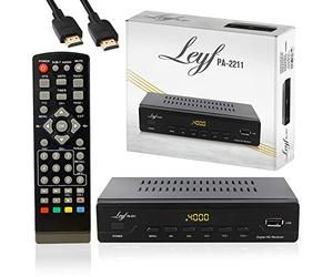 LEYF PA-2211 Decoder DVB-T2 Full HD 1080p Ricevitori Digitale Terrestre (HDTV, DVB-T/T2, Scart, USB) H.265 + Cavo HD.