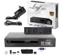 Leyf Ricevitore satellitare Digital Satellite Receiver (HDTV, DVB-S/DVB-S2, HDMI, SCART, 2 USB, Full HD 1080p) + cavo HDMI, Solo per i canali tedeschi