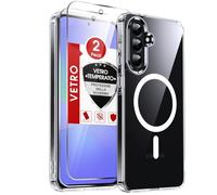 LeYi Cover Magnetica per Samsung Galaxy A36 5G Trasparente Custodia con 2 Vetro Temperato [Compatibile con MagSafe]Protezione Fotocamera TPU Bumper Originale Antiurto Protettiva Case per Telefono A 36