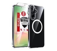 LeYi Cover Magnetica per Samsung Galaxy A56 5G / A36 5G Trasparente Custodia con 2 Vetro Temperato, Protezione Fotocamera Originale Antiurto Protettiva Case per Telefono Samsung A 36 /A 56