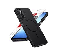 LeYi Cover Magnetica per Samsung Galaxy A56 /A36 5G con 2 Pezzi Vetro Temperato, Custodia Compatibile per Samsung A 36/ A 56 con MagSafe Antiurto Resistente ai Graffi TPU Protettiva Sottile Case Nero