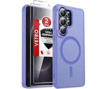 LeYi Cover Magnetica per Samsung S26 Ultra 5G con 2 x Vetro Temperato, Custodia per Samsung Galaxy S26Ultra Anti-Impronte Resistente ai Graffi Paraurti in TPU Bumper Antiurto Protettiva Case, Azzurro