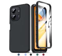 LeYi Cover per Redmi 13C 5G/4G Custodia con Protezione Schermo Integrata, 360 Gradi Protezione Completa Protettiva Custodie Bumper Rugged Cellulare Case per Xiaomi Redmi 13 C, Nero