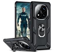 LeYi Cover per Redmi Note 14 Pro 5G/ Note 14 Pro Plus Custodia Militare con 360° Anello Supporto TPU Bumper Antiurto per Xiaomi Redmi Note14Pro/14ProPlus, Nero
