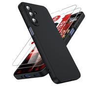 LeYi Cover per Samsung A17 5G con 2 Pezzi Vetro Temperato, Custodia Morbida Silicone Liquida TPU Protettivo Ultra Slim Antiurto, Case con Protezione Fotocamera per Samsung Galaxy A 17, Nero