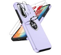 LeYi Cover Samsung A56/A36 5G con 2 Vetri Temperati + Pellicola Fotocamera- Custodia Antiurto Militare Supporto Anello Robusta TPU Silicone Custodie per Samsung Galaxy A56/A36 5G, Viola