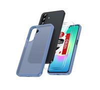 LeYi Cover per Samsung Galaxy A27/A36/A37/A56 5G (Blu Alpino) | Custodia con 2 Vetro Temperato Traslucida Opaca Anti-Impronte Resistente Antigraffi TPU Antiurto Protettiva Case