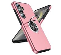 LeYi Cover per Samsung Galaxy S25 Plus con 360°Militare Anello Supporto e Protezione Fotocamera, Custodia Antiurto Sottile Dura Robusta TPU Silicone Bumper Case Custodie Samsung S25 Plus, Rosa
