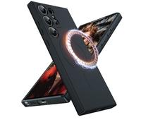 LeYi Cover per Samsung S23 Ultra Compatibile con Magsafe, Custodia Magnetica Silicone TPU Sottile Morbido Protettiva Case Antiurto con Fodera in Microfibra per Galaxy S 23 Ultra Nero