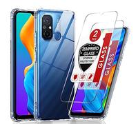 LeYi Cover per Xiaomi Redmi 12C/12 C con Pellicola vetro Temperato, Trasparente Antiurto Sottile Morbida in Silicone TPU Protettiva Case Gel Bumper Originale Custodia per Telefono Redmi 12C/11A