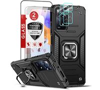 LeYi Cover per Xiaomi Redmi Note 11 Pro 4G/5G con Vetro Temperato e Pellicola Fotocamera [2 Pezzi], 360° Anello Supporto TPU Bumper Antiurto e PC Armour Anti Graffio Resistente Custodia Nero