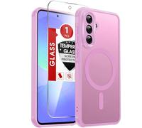 LeYi Custodia compatibile con Samsung Galaxy A36-5G: custodia Samsung A36 5G [Mag-Safe Fit] con pellicola protettiva, pelle opaca traslucida morbida al tatto e protezione completa per cellulare A 36