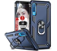Leyi Custodia per Galaxy A7 2018 Cover, Girevole Regolabile Ring Armor Bumper TP