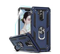 LeYi Custodia per Huawei Mate 20 Lite con protezione schermo, 360° supporto girevole militare anti-caduta rinforzata antiurto TPU morbida e PC rigida protezione custodia per Huawei Mate 20 Lite Blu
