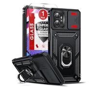 LeYi Custodia per Moto G-Power 2023: con cover per fotocamera scorrevole e pellicola protettiva, [grado militare] robusta custodia antiurto con anello magnetico cavalletto Funda para per MotoG Power