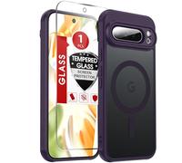 LeYi Custodia per Pixel-9-Pro: pellicola protettiva per schermo Pixel 9 Pro con custodia Google Pixel 9 Pro, [Mag-Safe Fit] Matte Sleek Translucent Magnetic Slim & Full Body Shock Proof Funda para