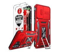 LeYi Custodia per Samsung Galaxy A13 5G: custodia per Samsung A13 5G con custodia per fotocamera scorrevole + [2 confezioni] pellicola protettiva, custodia integrale di grado militare con cavalletto