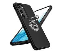 LeYi per Cover Samsung Galaxy S23 5G (Non S23 Plus/Ultra), Custodia Antiurto Militare Supporto Anello Robusta TPU Silicone Bumper Case Custodie per Samsung S23 Nero