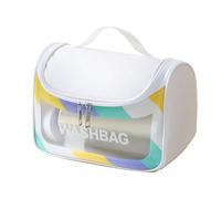 LEYILE Borsa per trucco Borsa cosmetica da viaggio Borsa da toilette impermeabile Borsa da toilette in pelle PU Organizzatori di trucco Borsa per cosmetici di grande capacità, come da immagine., 22*