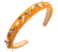 LEYILE Elegante fascia per capelli con teschio alto a forma di farfalla tempestata per capelli francese per ornamenti femminili per ragazze
