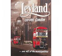Leyland Bus Insegna Grande IN Metallo 400mm x 300mm ( Hb)