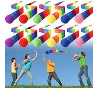 Leyndo Confezione da 12 palline da tiro e cattura da 66 cm a coda arcobaleno morbide per giochi di aquiloni, giocattoli sfusi per bambini e adulti, giochi e attività