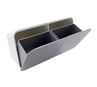 leyomgamz Q Tips - Dispenser di bastoncini di cotone in plastica, organizer per trucchi, organizer da parete con patta per riporre oggetti, multifunzione, con coperchio per palline di cotone, tamponi