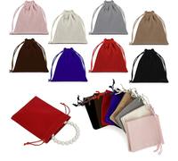 Leyrens 24 Pezzi Sacchetti per Gioielli in Velluto, 10x12 cm Borsa Regalo con Cordoncino Riutilizzabile, 8 Colori, Borsa per gioielli regalo banchetti, per Anelli, Collane, Orecchini