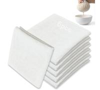 Leyrens Garza Alimentare, 6 Pezzi Naturale Tessuto Filtrante Cotone 50 x 50 cm, Cheese Cloth, Riutilizzabile e Lavabile, con Orlatura Rinforzata, per Cucina, Filtrazione Burro, Yogurt, Latte, Caffè