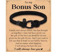 Leyung Braccialetto con scritta "To My Boys", regalo per figlio, fratello, nipote, compleanno, laurea, Natale, per ragazzi adolescenti, Metallo, Nessuna pietra preziosa