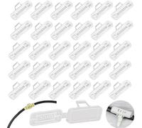 LEZED 10mm Scatola per Etichette Impermeabili per Cavi 30 Pezzo Segnacavi Elettrici Trasparente Pieghevole Etichette per Cavi per la Marcatura e la Classificazione di Vari Cavi